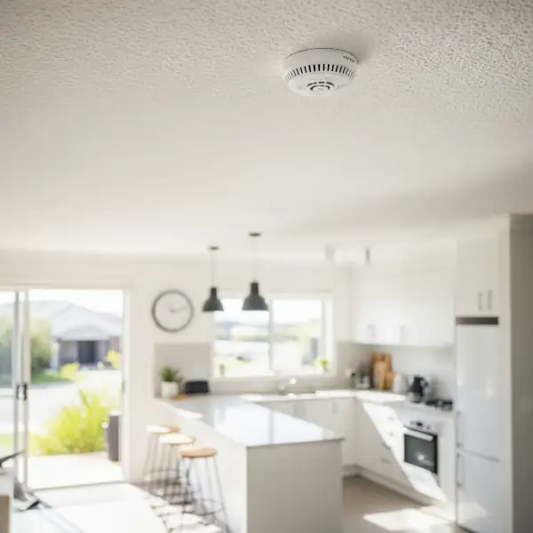 Smoke alarm in modern Australian kitchen